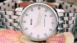 Buy Shop Mido Baroncelli III Automatic Diamonds White Dial Silver Steel Strap Watch For Women - M7600.4.66.1 USA Online