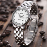 Buy Shop Mido Baroncelli III Automatic Diamonds White Dial Silver Steel Strap Watch For Women - M7600.4.66.1 USA Online