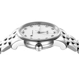 Buy Shop Mido Baroncelli III Automatic Diamonds White Dial Silver Steel Strap Watch For Women - M7600.4.66.1 USA Online