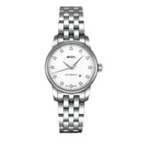 Buy Shop Mido Baroncelli III Automatic Diamonds White Dial Silver Steel Strap Watch For Women - M7600.4.66.1 USA Online