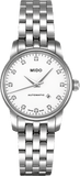 Buy Shop Mido Baroncelli III Automatic Diamonds White Dial Silver Steel Strap Watch For Women - M7600.4.66.1 USA Online