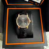 Buy Shop Mido Baroncelli III Automatic Grey Dial Black Leather Strap Watch For Men - M8600.3.13.4 USA Online