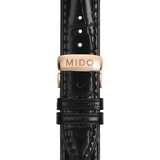 Buy Shop Mido Baroncelli III Automatic Grey Dial Black Leather Strap Watch For Men - M8600.3.13.4 USA Online