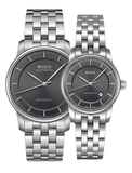 Buy Shop Mido Baroncelli III Automatic Grey Dial Silver Steel Strap Watch For Women - M7600.4.13.1 USA Online