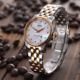 Buy Shop Mido Baroncelli III Automatic Mother of Pearl White Dial Two Tone Steel Strap Watch For Women - M7600.9.69.1 USA Online