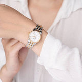 Buy Shop Mido Baroncelli III Automatic Mother of Pearl White Dial Two Tone Steel Strap Watch For Women - M7600.9.69.1 USA Online