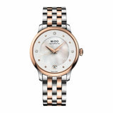 Buy Shop Mido Baroncelli III Automatic Mother of Pearl White Dial Two Tone Steel Strap Watch For Women - M7600.9.69.1 USA Online