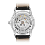 Buy Shop Mido Baroncelli III Automatic Silver Dial Black Leather Strap Watch For Women - M7600.4.21.4 USA Online