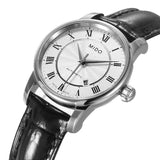 Buy Shop Mido Baroncelli III Automatic Silver Dial Black Leather Strap Watch For Women - M7600.4.21.4 USA Online