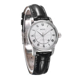 Buy Shop Mido Baroncelli III Automatic Silver Dial Black Leather Strap Watch For Women - M7600.4.21.4 USA Online