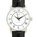 Buy Shop Mido Baroncelli III Automatic Silver Dial Black Leather Strap Watch For Women - M7600.4.21.4 USA Online