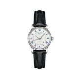 Buy Shop Mido Baroncelli III Automatic Silver Dial Black Leather Strap Watch For Women - M7600.4.21.4 USA Online