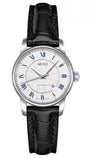 Buy Shop Mido Baroncelli III Automatic Silver Dial Black Leather Strap Watch For Women - M7600.4.21.4 USA Online