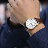 Buy Shop Mido Baroncelli III Automatic Silver Dial Brown Leather Strap Watch For Men - M8600.2.21.8 USA Online