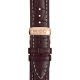 Buy Shop Mido Baroncelli III Automatic Silver Dial Brown Leather Strap Watch For Men - M8600.2.21.8 USA Online