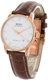 Buy Shop Mido Baroncelli III Automatic Silver Dial Brown Leather Strap Watch For Men - M8600.2.21.8 USA Online