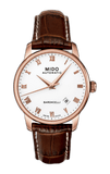 Buy Shop Mido Baroncelli III Automatic Silver Dial Brown Leather Strap Watch For Men - M8600.2.21.8 USA Online