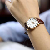 Buy Shop Mido Baroncelli III Automatic Silver Dial Brown Leather Strap Watch For Women - M7600.2.21.8 USA Online