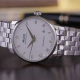 Buy Shop Mido Baroncelli III Automatic Silver Dial Silver Steel Strap Watch For Men - M8600.4.21.1 USA Online