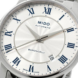 Buy Shop Mido Baroncelli III Automatic Silver Dial Silver Steel Strap Watch For Men - M8600.4.21.1 USA Online