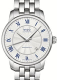 Buy Shop Mido Baroncelli III Automatic Silver Dial Silver Steel Strap Watch For Men - M8600.4.21.1 USA Online