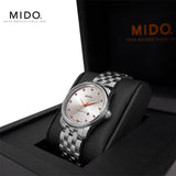 Buy Shop Mido Baroncelli III Automatic Silver Dial Silver Steel Strap Watch For Men - M8600.4.67.1 USA Online