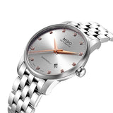 Buy Shop Mido Baroncelli III Automatic Silver Dial Silver Steel Strap Watch For Men - M8600.4.67.1 USA Online