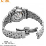 Buy Shop Mido Baroncelli III Automatic Silver Dial Silver Steel Strap Watch For Women - M7600.4.10.1 USA Online