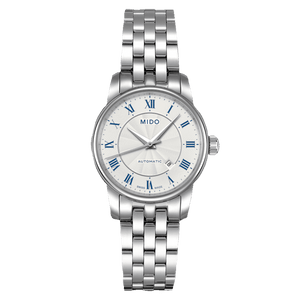 Buy Shop Mido Baroncelli III Automatic Silver Dial Silver Steel Strap Watch For Women - M7600.4.21.1 USA Online