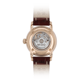 Buy Shop Mido Baroncelli III Automatic White Dial Brown Leather Strap Watch For Women - M7600.3.26.8 USA Online
