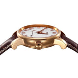 Buy Shop Mido Baroncelli III Automatic White Dial Brown Leather Strap Watch For Women - M7600.3.26.8 USA Online