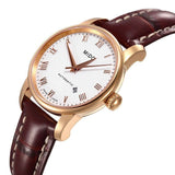 Buy Shop Mido Baroncelli III Automatic White Dial Brown Leather Strap Watch For Women - M7600.3.26.8 USA Online