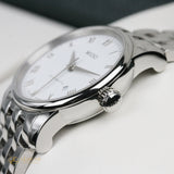 Buy Shop Mido Baroncelli III Automatic White Dial Silver Steel Strap Watch For Women - M7600.4.26.1 USA Online