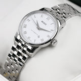 Buy Shop Mido Baroncelli III Automatic White Dial Silver Steel Strap Watch For Women - M7600.4.26.1 USA Online