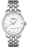 Buy Shop Mido Baroncelli III Automatic White Dial Silver Steel Strap Watch For Women - M7600.4.26.1 USA Online