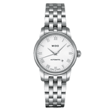 Buy Shop Mido Baroncelli III Automatic White Dial Silver Steel Strap Watch For Women - M7600.4.26.1 USA Online