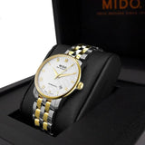 Buy Shop Mido Baroncelli III Automatic White Dial Two Tone Steel Strap Watch For Women - M7600.9.26.1 USA Online