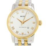 Buy Shop Mido Baroncelli III Automatic White Dial Two Tone Steel Strap Watch For Women - M7600.9.26.1 USA Online