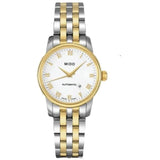 Buy Shop Mido Baroncelli III Automatic White Dial Two Tone Steel Strap Watch For Women - M7600.9.26.1 USA Online