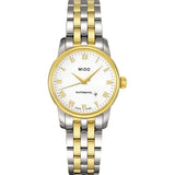 Buy Shop Mido Baroncelli III Automatic White Dial Two Tone Steel Strap Watch For Women - M7600.9.26.1 USA Online