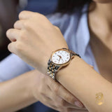 Buy Shop Mido Baroncelli III Automatic White Dial Two Tone Steel Strap Watch For Women - M7600.9.N6.1 USA Online