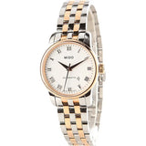 Buy Shop Mido Baroncelli III Automatic White Dial Two Tone Steel Strap Watch For Women - M7600.9.N6.1 USA Online