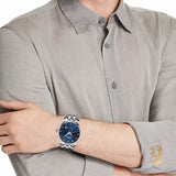 Buy Shop Mido Baroncelli II Automatic Blue Dial Silver Steel Strap Watch For Men - M8600.4.15.1 USA Online