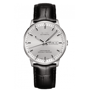 Buy Shop Mido Comander II Automatic Chronometer Silver Dial Black Leather Strap Watch For Men - M021.431.16.031.00 USA Online