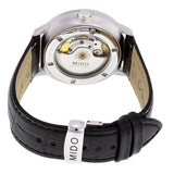 Mido Comander II Automatic Chronometer Silver Dial Black Leather Strap Watch For Men - M021.431.16.031.00