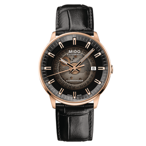 Buy Shop Mido Commander Automatic Black Dial Black Leather Strap Watch For Men - M021.407.36.411.00 USA Online
