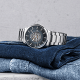 Buy Shop Mido Commander Automatic Gradient Black Dial Silver Steel Strap Watch For Men - M021.407.11.411.00 USA Online