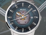 Buy Shop Mido Commander Automatic Gradient Blue Dial Silver Steel Strap Watch For Men - M021.407.11.411.01 USA Online