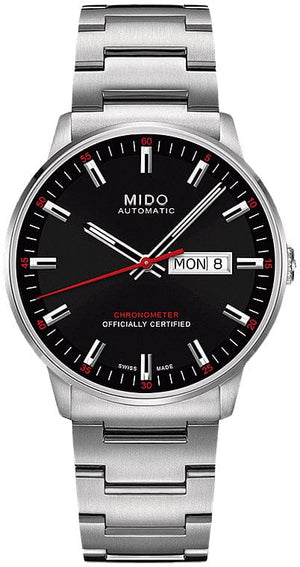 Buy Shop Mido Commander II Automatic Black Dial Silver Steel Strap Watch For Men - M021.431.11.051.00 USA Online