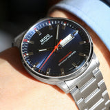Buy Shop Mido Commander II Automatic Chronometer Blue Dial Silver Steel Strap Watch For Men - M021.431.11.041.00 USA Online